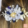 The Blue Charm – Floral Hair Clip with Blue and Natural Dried Flowers