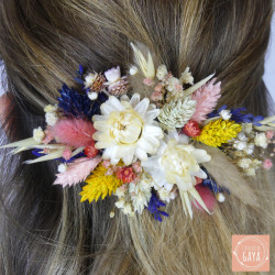 The Joyful – Multicolored Dried Flower Hair Clip