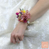 La Colorée – Bracelet ruban fleurie en fleurs séchées multicolores