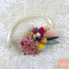 La Colorée – Floral ribbon bracelet made from multicolored dried flowers
