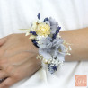 The Blue Charm – Dried Flower Bracelet with Blue and Natural Tones