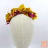 The Sunbeam – Yellow and Fuchsia Dried Flower Headband