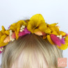 The Sunbeam – Yellow and Fuchsia Dried Flower Headband