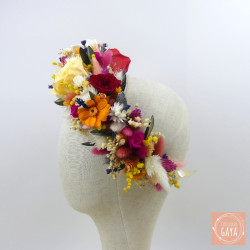 La Frida Kahlo – Dried Flower Head Crown for Ceremonies