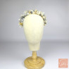 Frosted Elegance – Grey and Ivory Dried Flower Headband