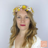 Sunshine Meadow – Yellow and White Dried Flower Head Crown