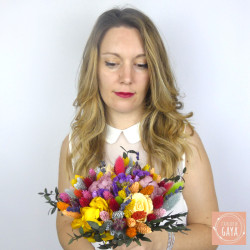 Bouquet en fleurs séchées personnalisable taille 20cm