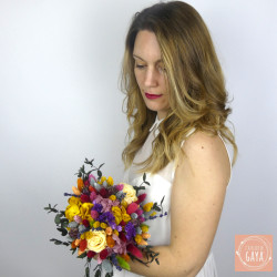 Bouquet personnalisable fleurs séchées et coloris (20 cm sur les photos)