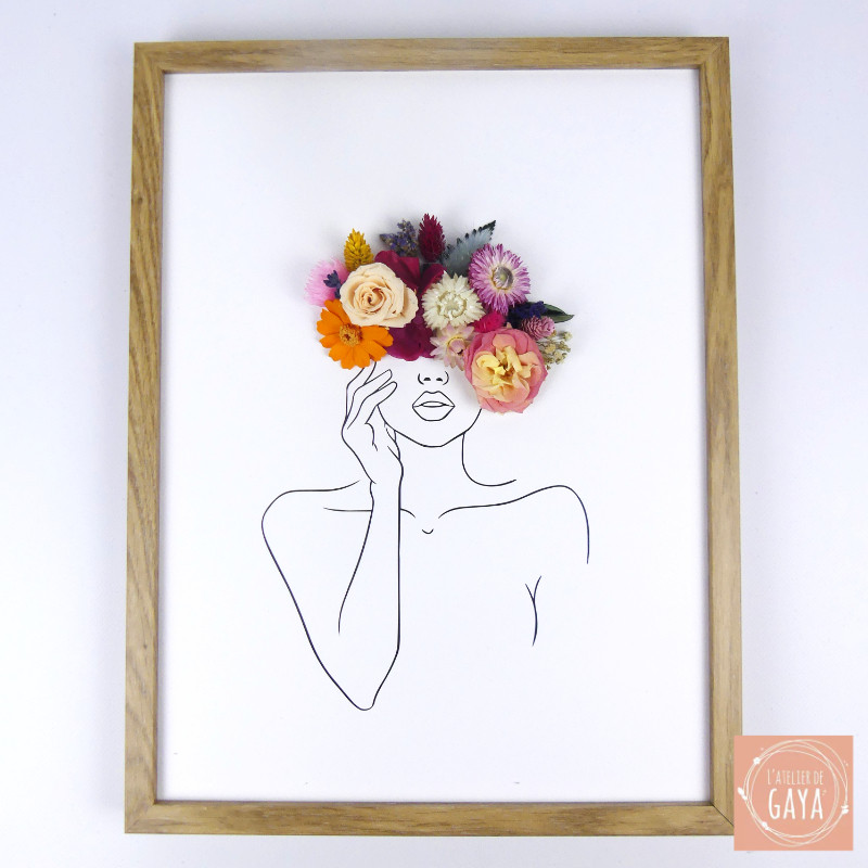 Évasion Florale – Tableau fleuri en fleurs séchées pour décoration et cérémonies