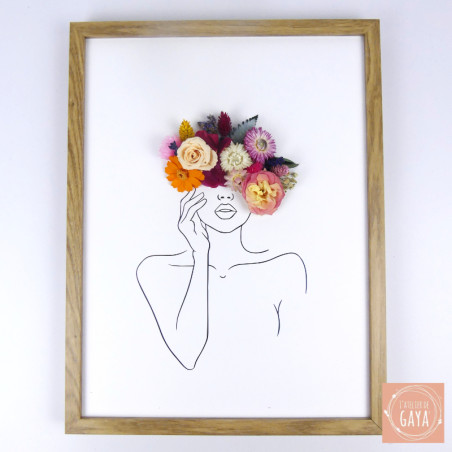 Évasion Florale – Tableau fleuri en fleurs séchées pour décoration et cérémonies