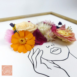 Évasion Florale – Tableau fleuri en fleurs séchées pour décoration et cérémonies