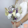 Lavender Glow – White and Purple Dried Flower Bridal Bouquet