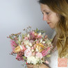 Bouquet fleurs séchées 30cm pour mariée