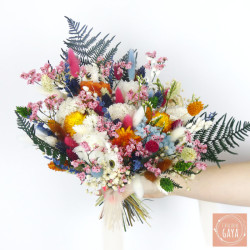 Tropical Escape – Multicolored Dried Flower Bridal Bouquet