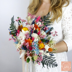 Tropical Escape – Multicolored Dried Flower Bridal Bouquet