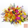 Handmade in France – Tropical Punch, the colorful bouquet for boho and tropical weddings.