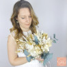 Création artisanale en fleurs séchées pour une mariée naturelle et élégante – Élégance Sauvage.