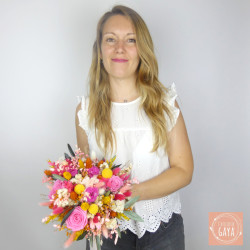 Bouquet de fleurs séchées pour la mariée sur mesure