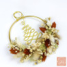 Dried Flower Christmas Ornament – Gold Line Art Tree