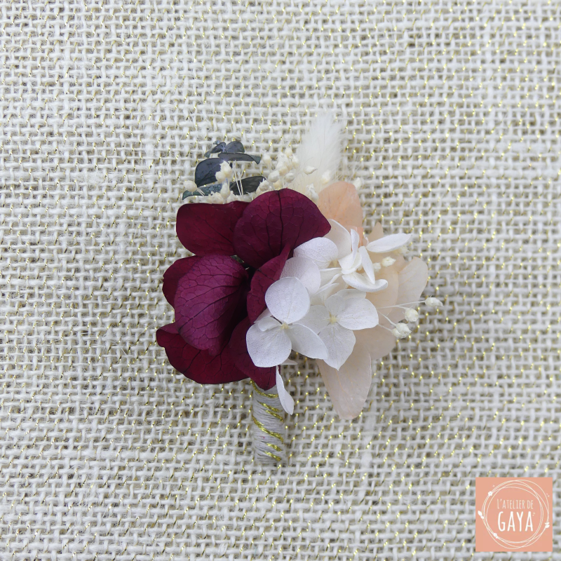 La pêche Cancan - Flower buttonhole