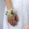 Le céladon - Bracelet jonc fleuri