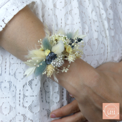 Le céladon - Bracelet jonc fleuri