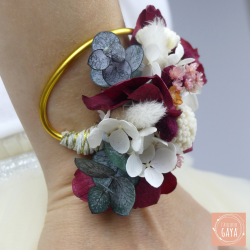 La charmeuse - Bracelet jonc sur mesure fleuri