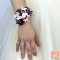 La charmeuse - Custom floral bangle bracelet