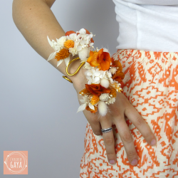 la strelitzia - Bracelet jonc sur mesure fleuri
