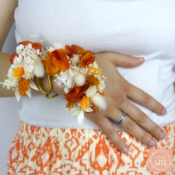 la strelitzia - Bracelet jonc sur mesure fleuri