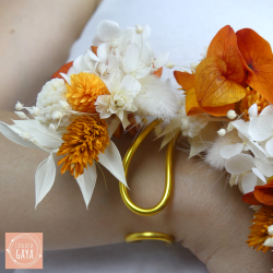 la strelitzia - Bracelet jonc sur mesure fleuri
