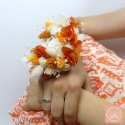 la strelitzia - Bracelet jonc sur mesure fleuri