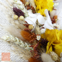 La champêtre - Couronne murale de fleurs séchées/stabilisées