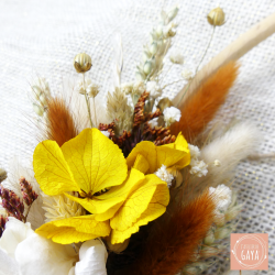 La champêtre - Couronne murale de fleurs séchées/stabilisées