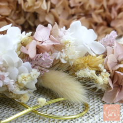 La rose vintage - Couronne murale de fleurs séchées/stabilisées