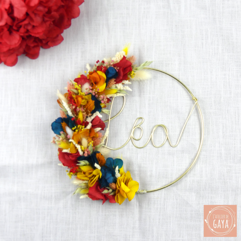 L'étincelante - Dried flower wall wreath