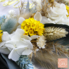 La yellow - Couronne murale de fleurs séchées/stabilisées