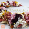 La marquise - Couronne murale de fleurs séchées/stabilisées