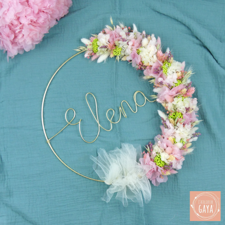 La danseuse - Couronne murale de fleurs séchées/stabilisées