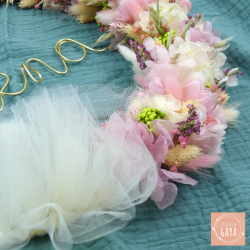 La danseuse - Couronne murale de fleurs séchées/stabilisées