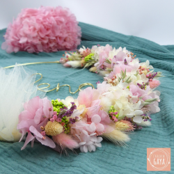 La danseuse - Couronne murale de fleurs séchées/stabilisées