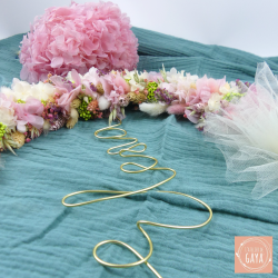 La danseuse - Couronne murale de fleurs séchées/stabilisées