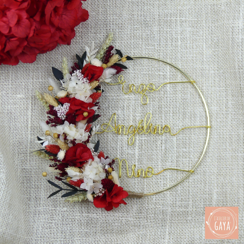 La passionnée - Dried flower wall wreath