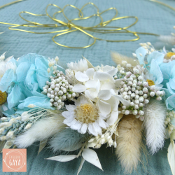 Le lotus - Couronne murale de fleurs séchées/stabilisées