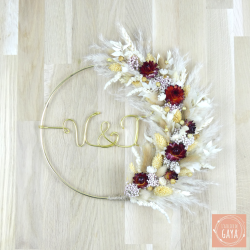 La pampa - Couronne murale de fleurs séchées/stabilisées