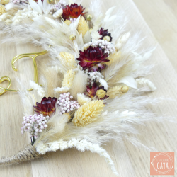 La pampa - Couronne murale de fleurs séchées/stabilisées