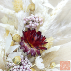 La pampa - Couronne murale de fleurs séchées/stabilisées