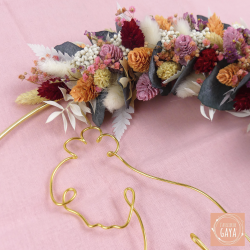 La Hawaïenne - Dried flower wall wreath