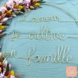 L'olivaie - Couronne murale de fleurs séchées/stabilisées