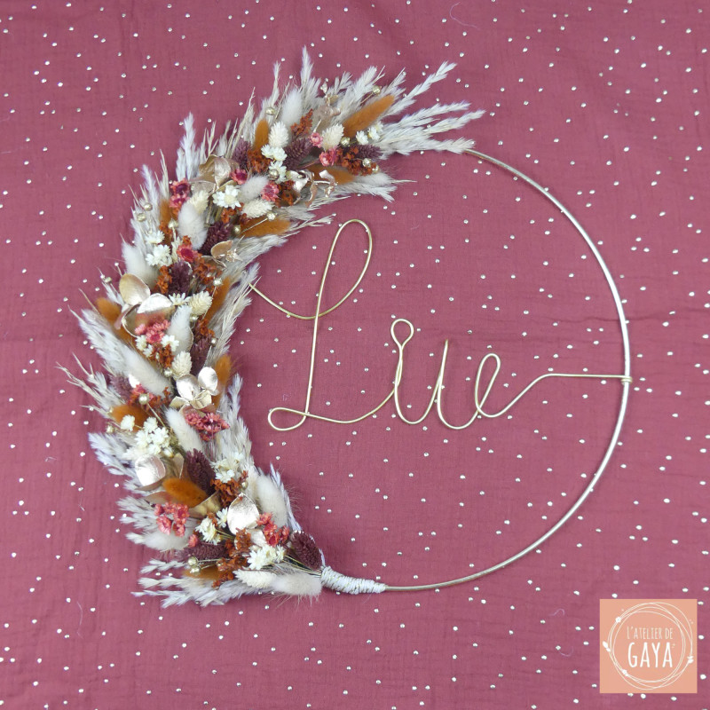 La terracotta - Dried flower wall wreath